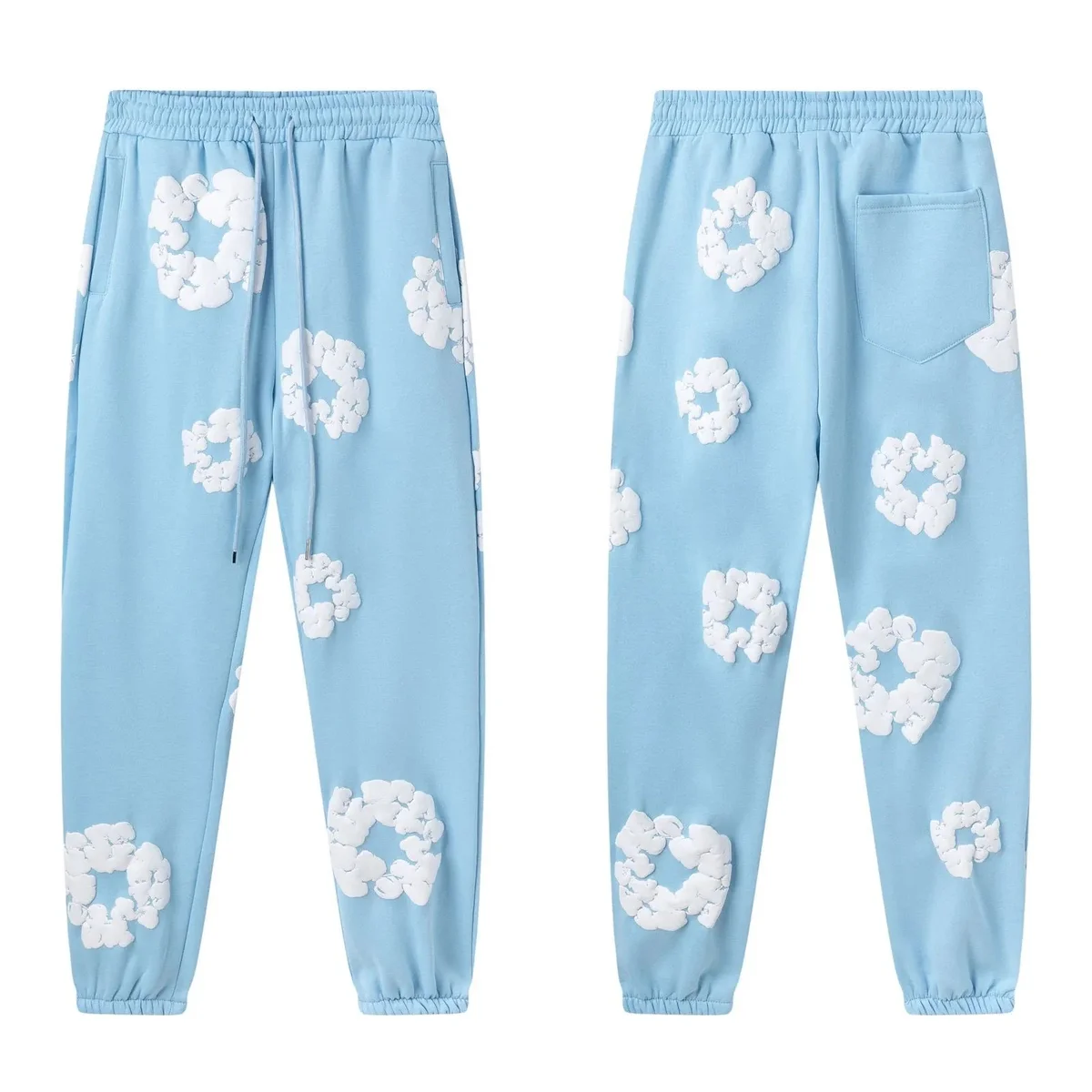 Cloud Print Blue Sweatpants