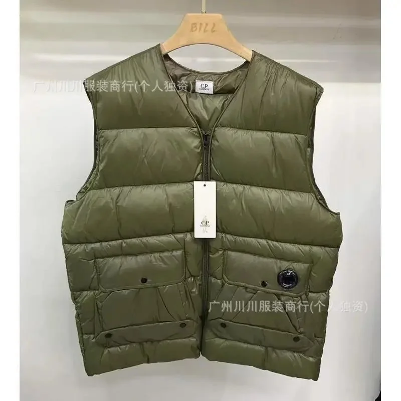 CP Company Goggle Olive Green Puffer Vest