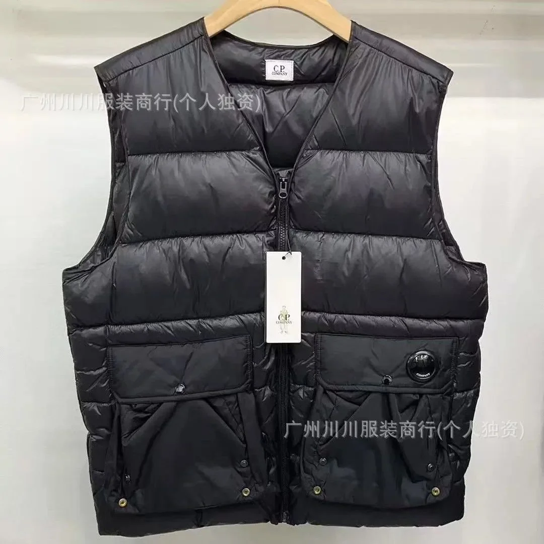 CP Company Goggle Black Puffer Vest