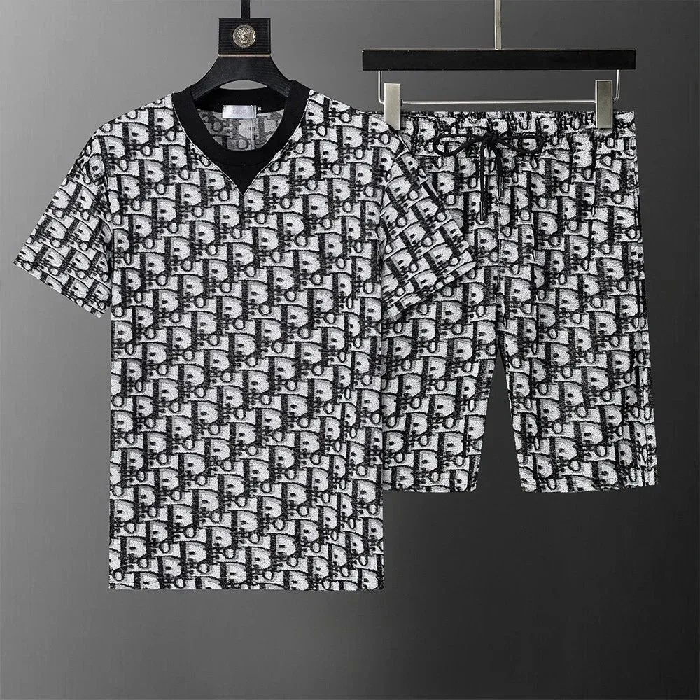 Dior Classic Flap Monogram Set Black/White Shorts & T-Shirt