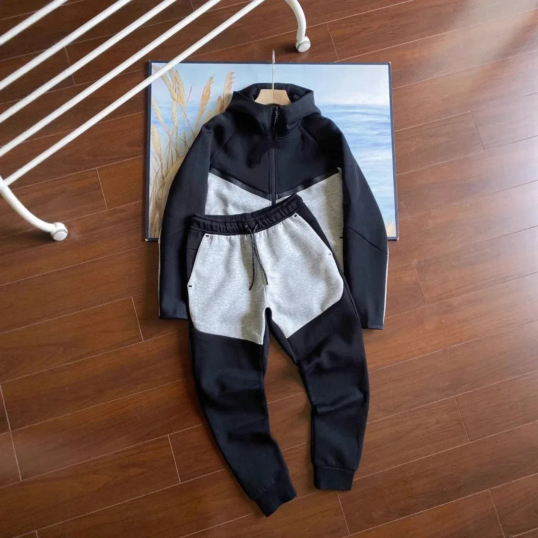 Unisex Tech Fleece Tracksuit - Black/Grey
