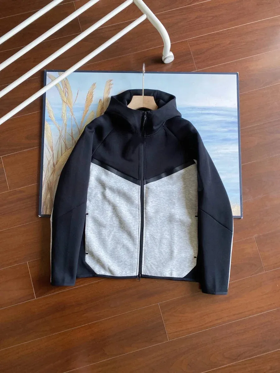 Nike Air Tech Fleece Hoodie Black/Heather Grey