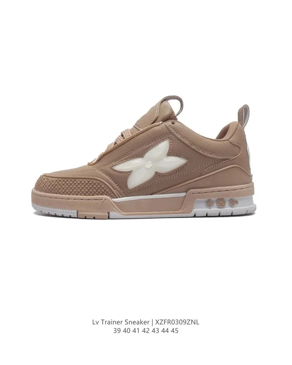 Louis Vuitton LV Trainer Sneaker Beige Floral
