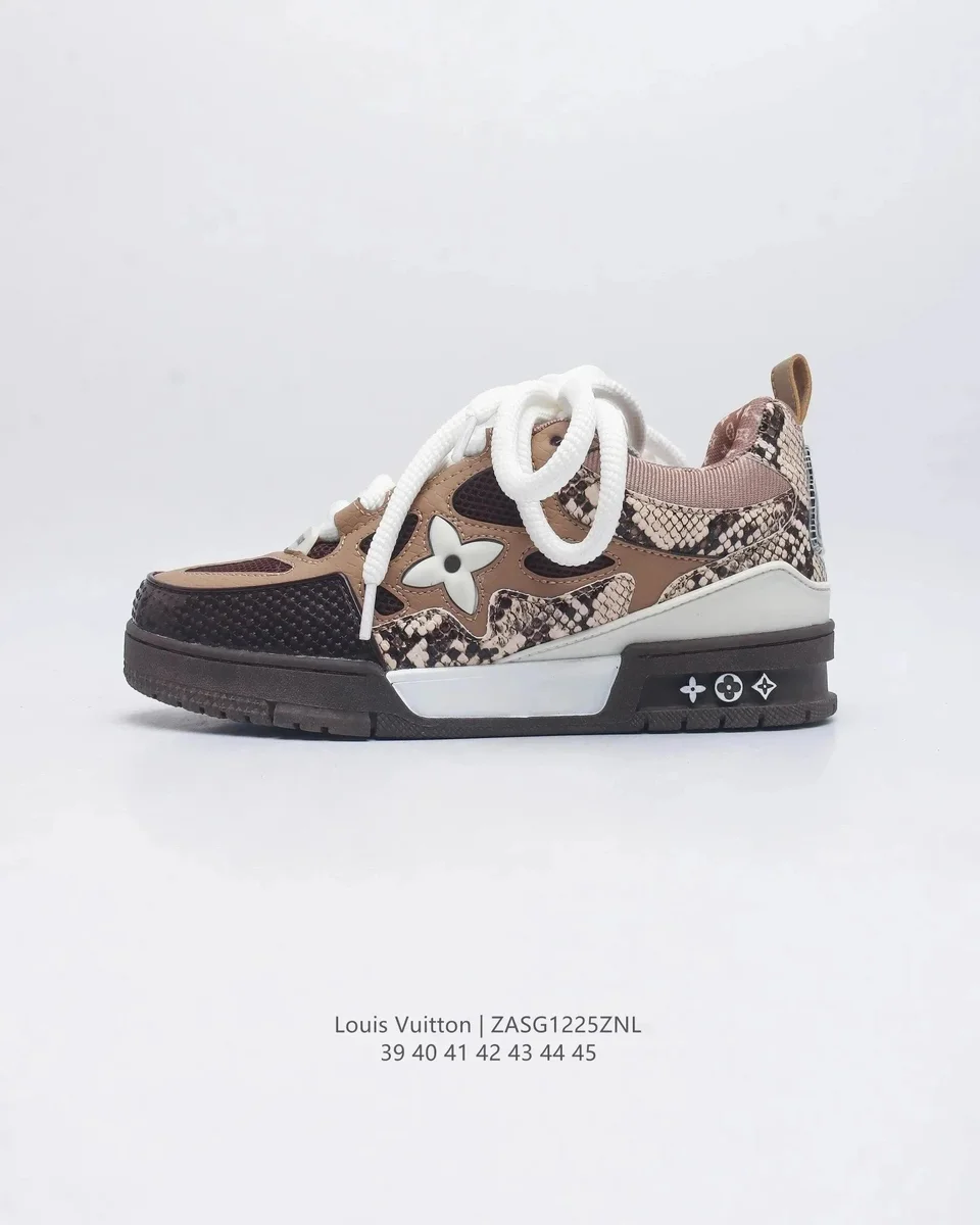 Louis Vuitton LV Trainer Snake Print Sneakers