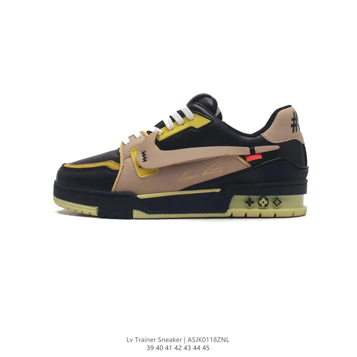 Louis Vuitton LV Trainer Sneaker Black/Taupe/Yellow