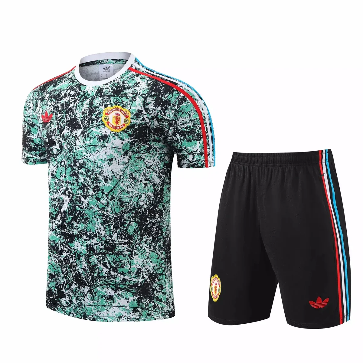 Adidas Manchester United Green Black Soccer Kit