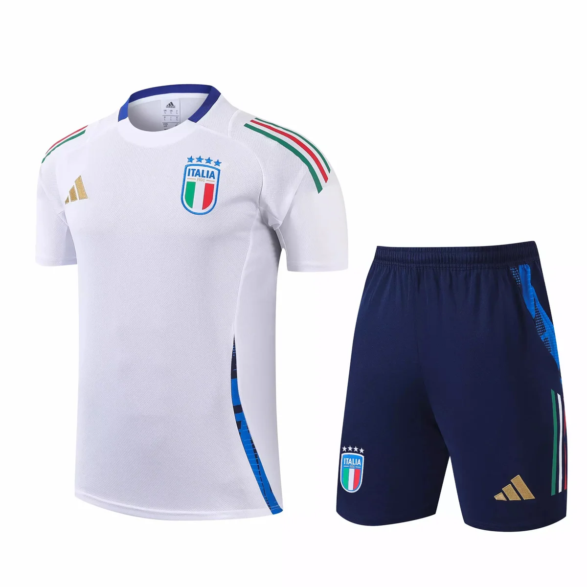Adidas Italia Classic Football White & Navy Jersey Set