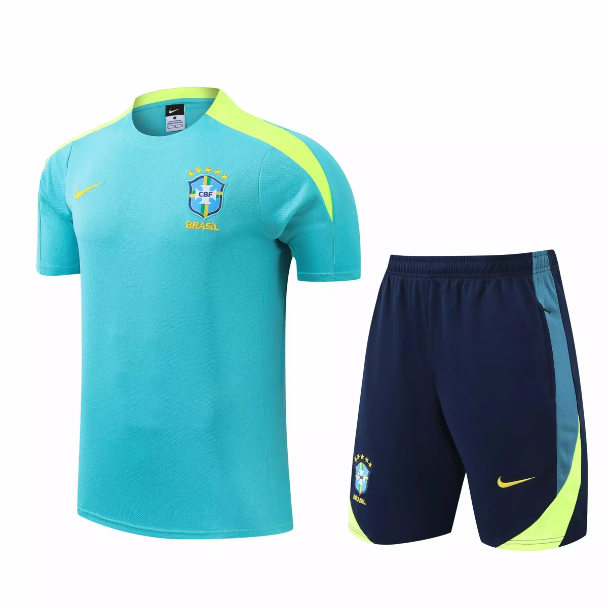 Nike Brazil Training Set Light Blue/Neon Yellow