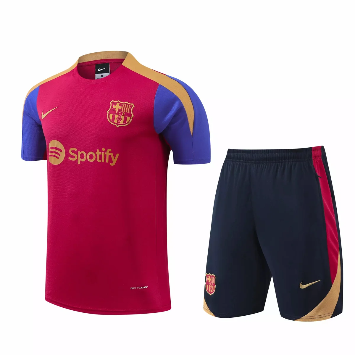 Nike FC Barcelona Training Set Red/Gold Shorts