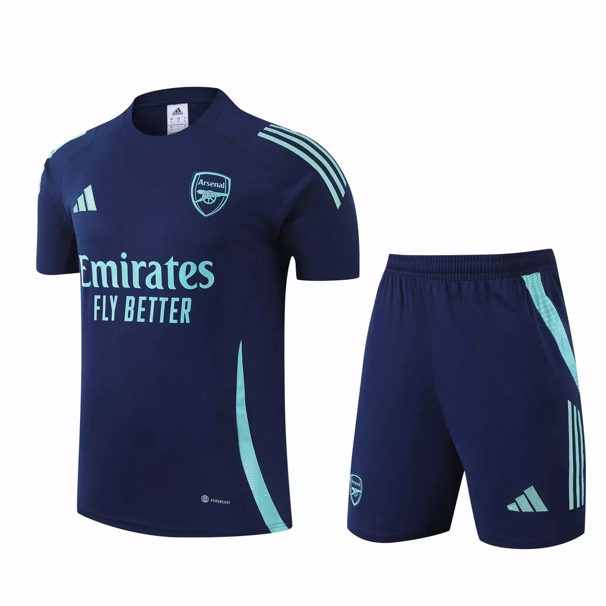 Adidas Arsenal Away Kit Navy & Light Blue Football Set