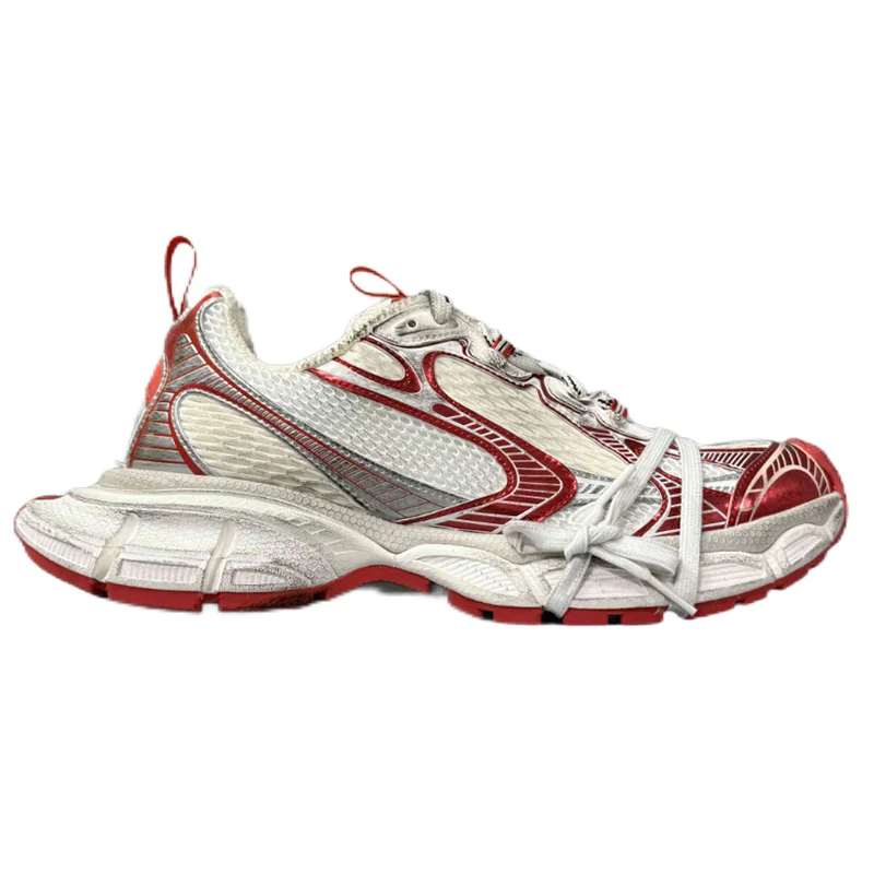 Balenciaga Triple S White/Red Sneakers