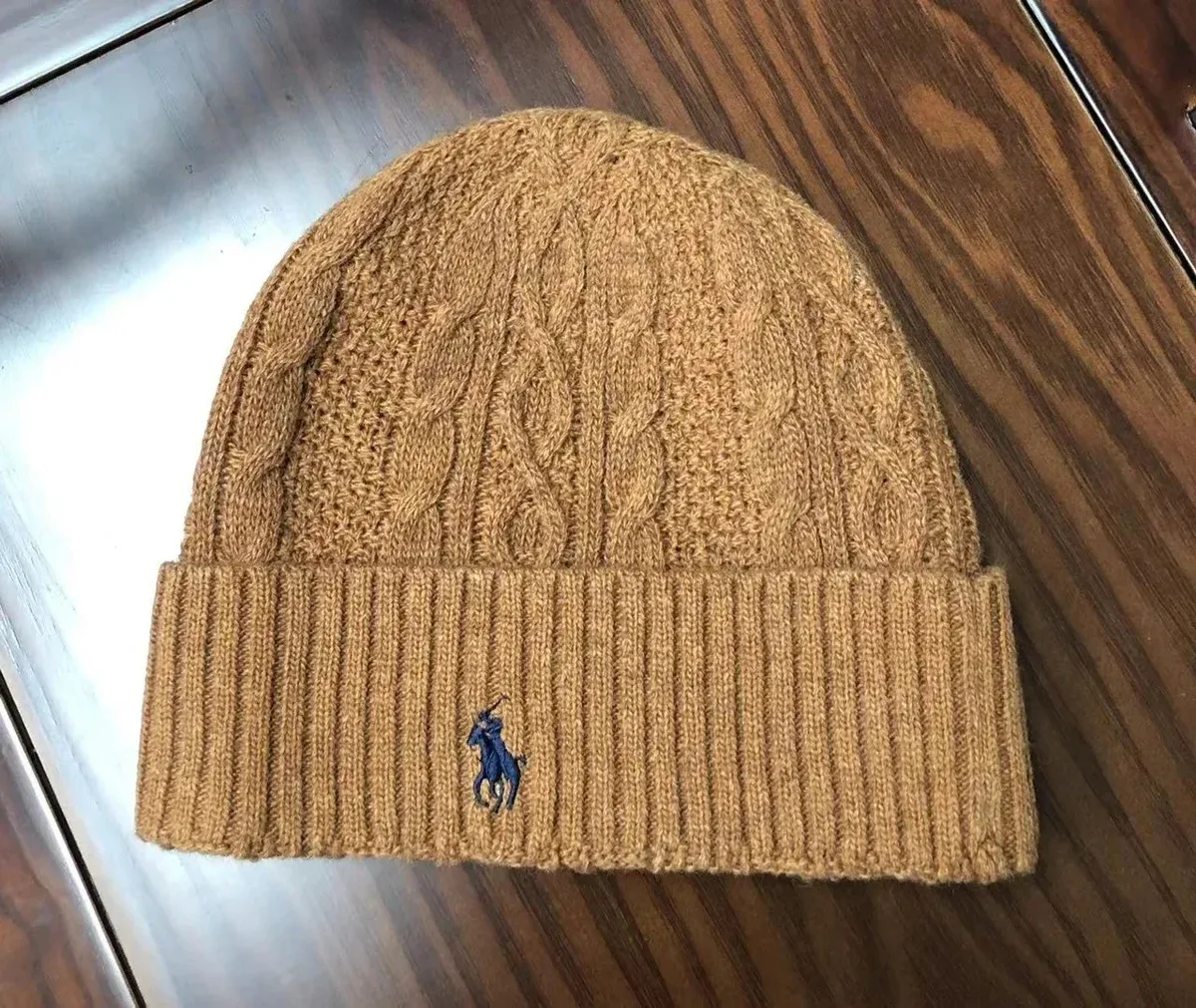 Polo Ralph Lauren Cable Knit Beanie Camel