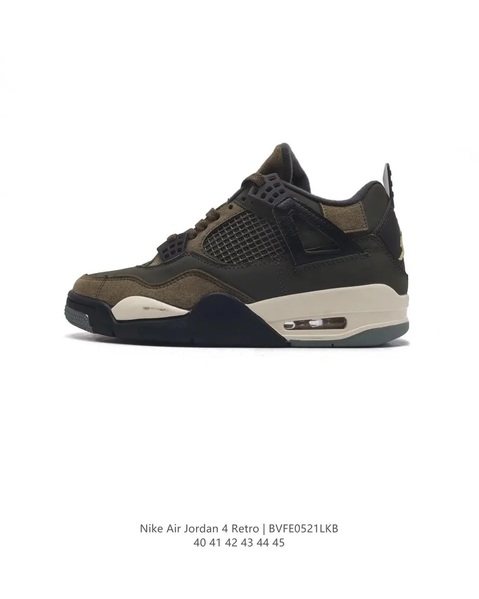 Nike Air Jordan 4 Retro Olive Green Sneakers