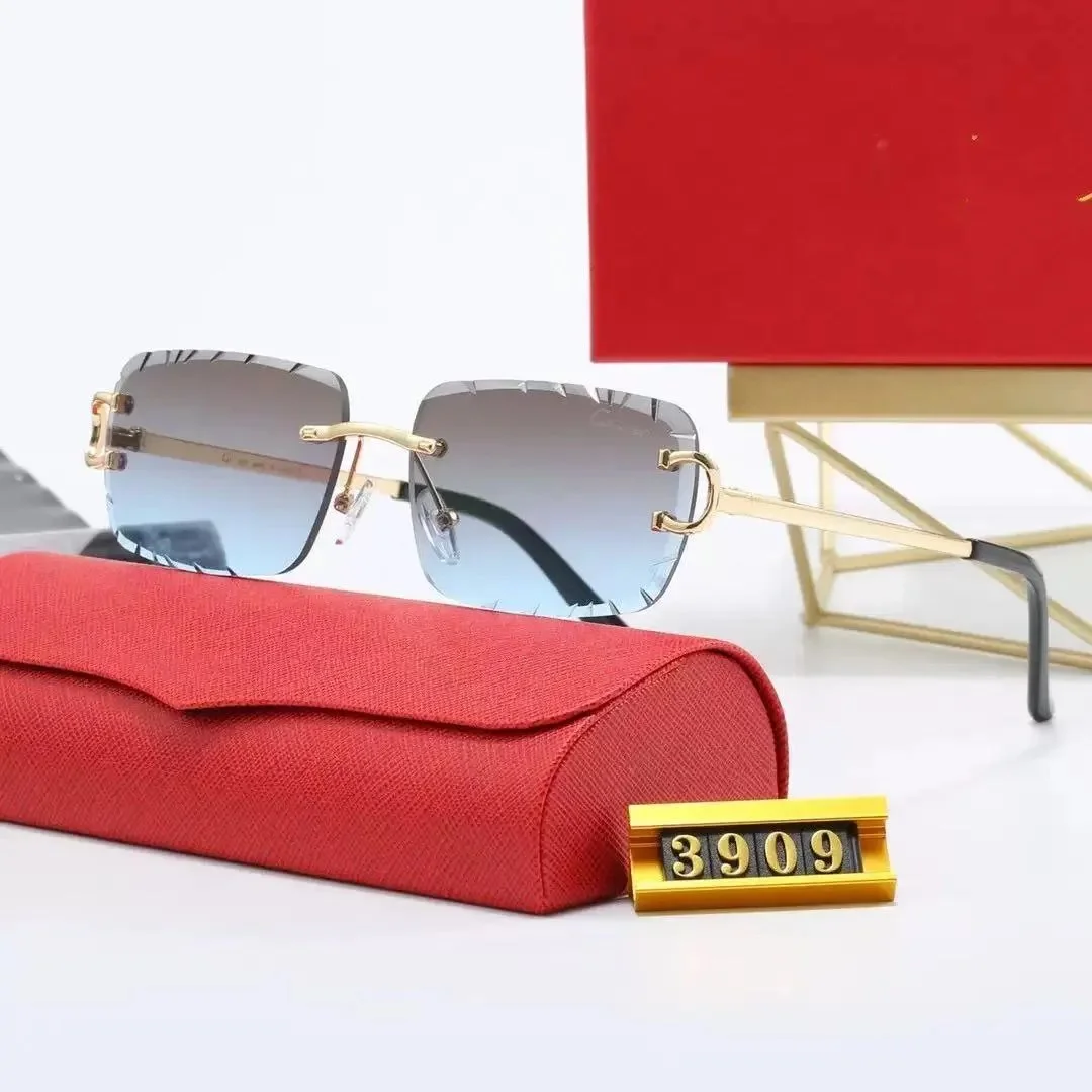 Cartier Soleil Blanc Gradient Blue Sunglasses
