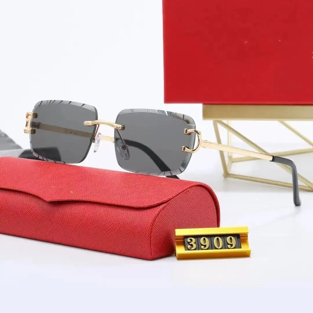 Cartier Soleil Blanc Gold Frame Black Lens Sunglasses