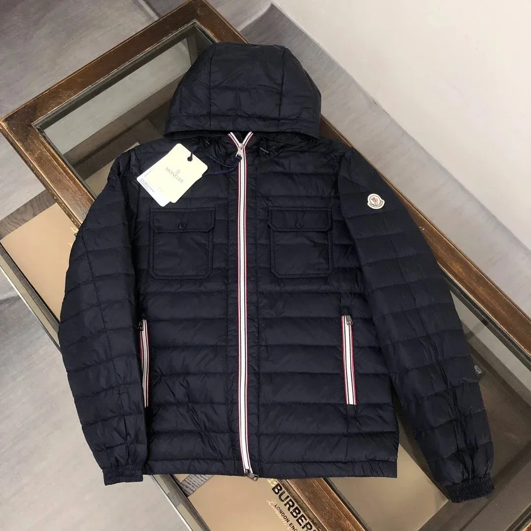 Moncler Navy Hooded Puffer Jacket