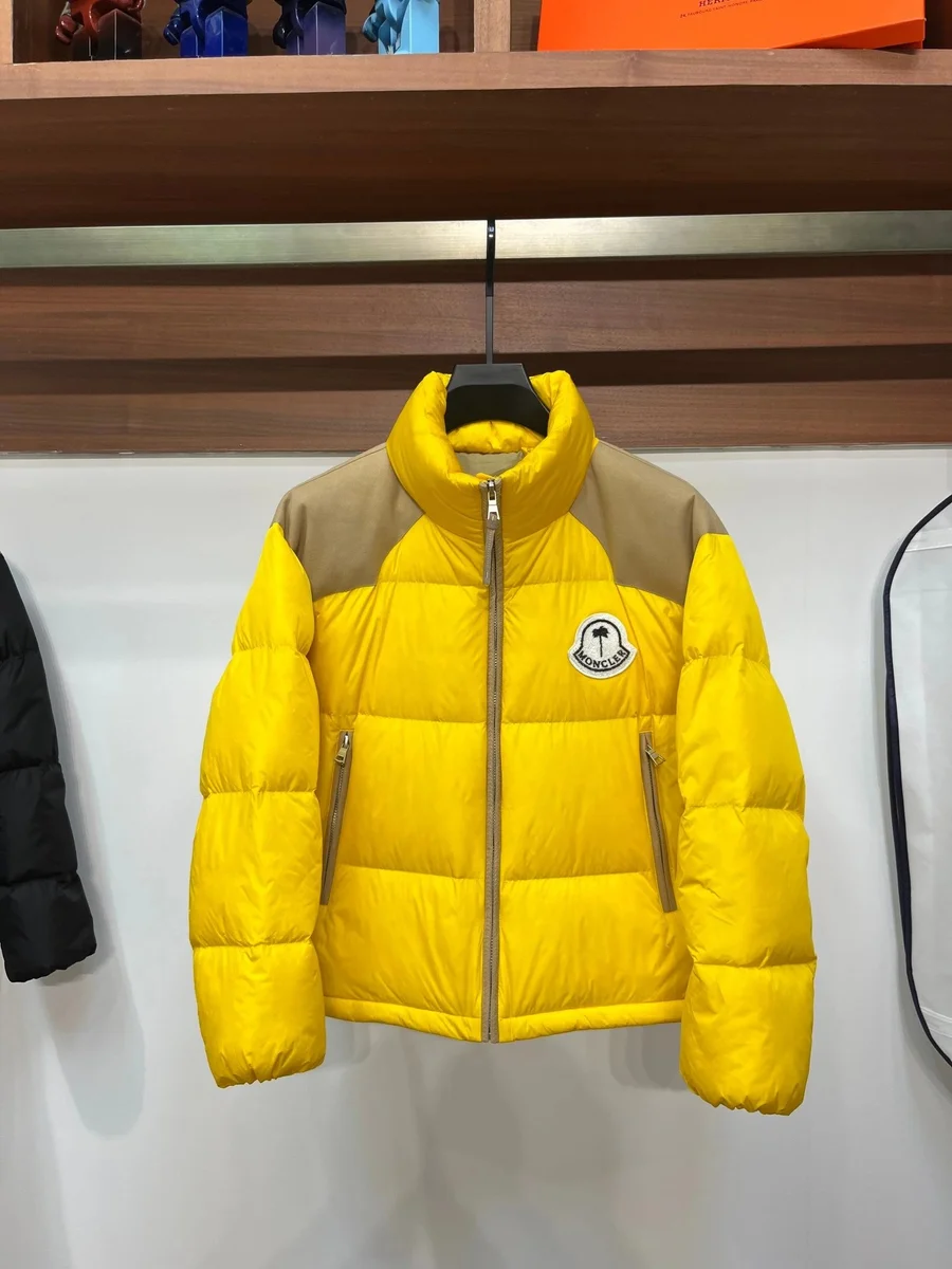 Moncler Yellow & Beige Puffer Jacket