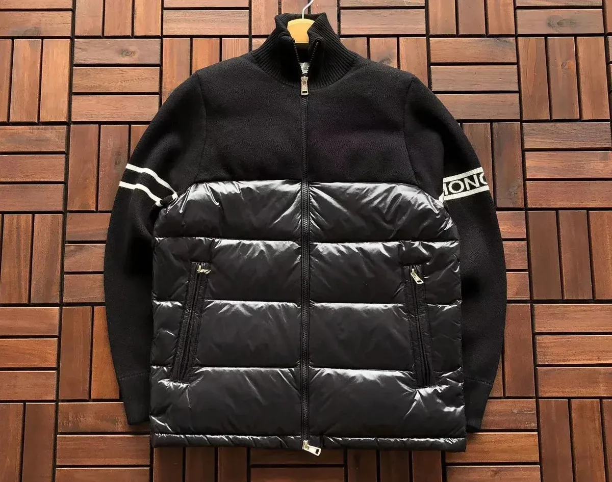 Moncler Maya Black Puffer Cardigan