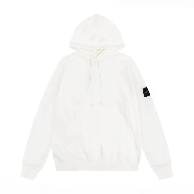 Stone Island 68-15 Hoodie White Cotton Sweatshirt