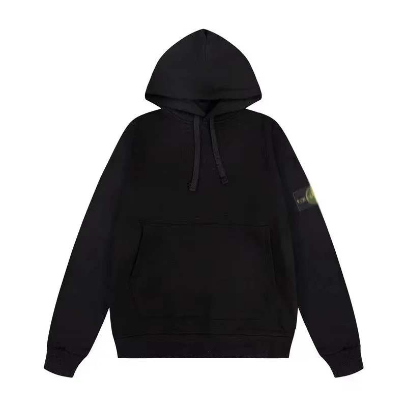 Stone Island 68-15 Hoodie Black Cotton Sweatshirt