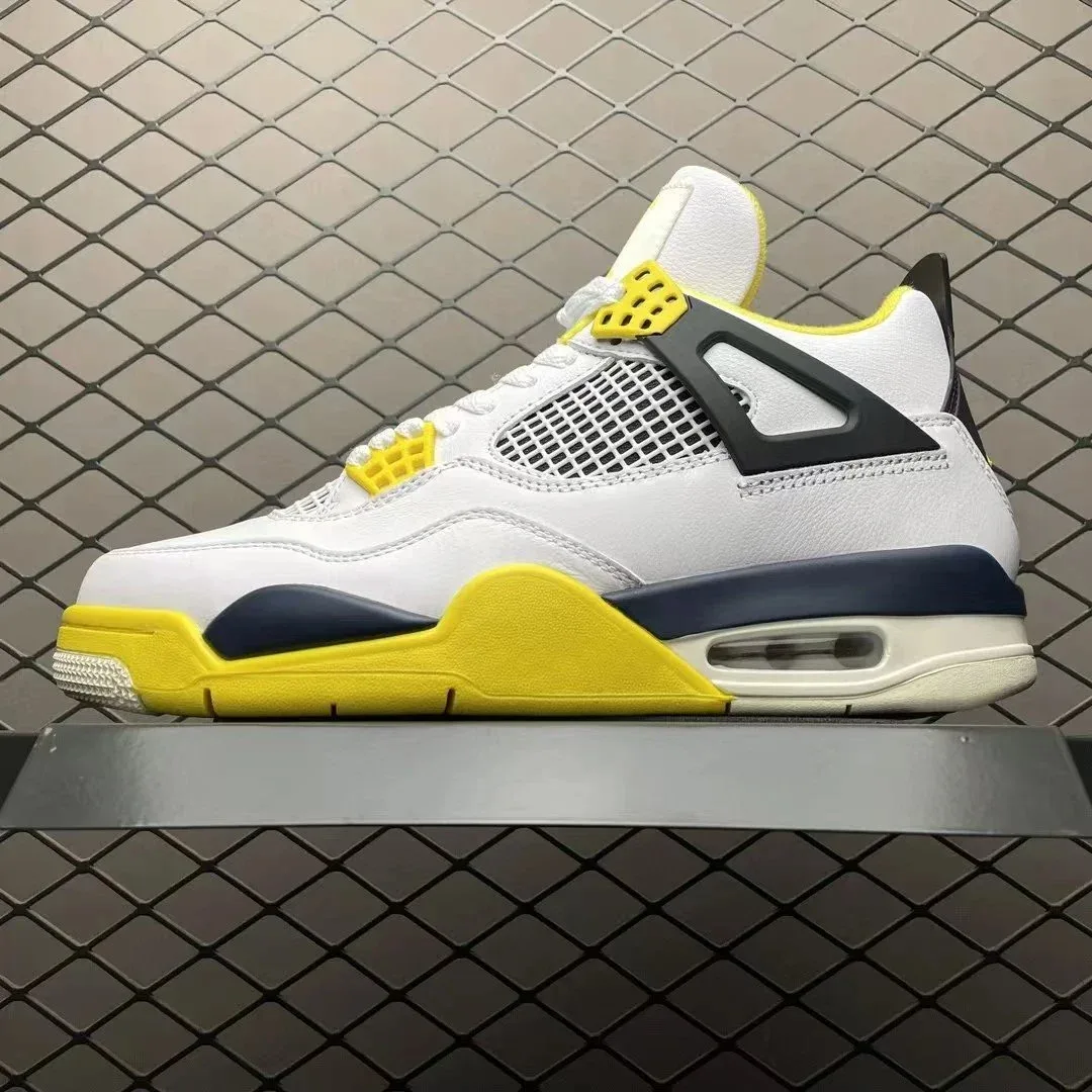 Nike Air Jordan 4 Michigan White Yellow Sneakers