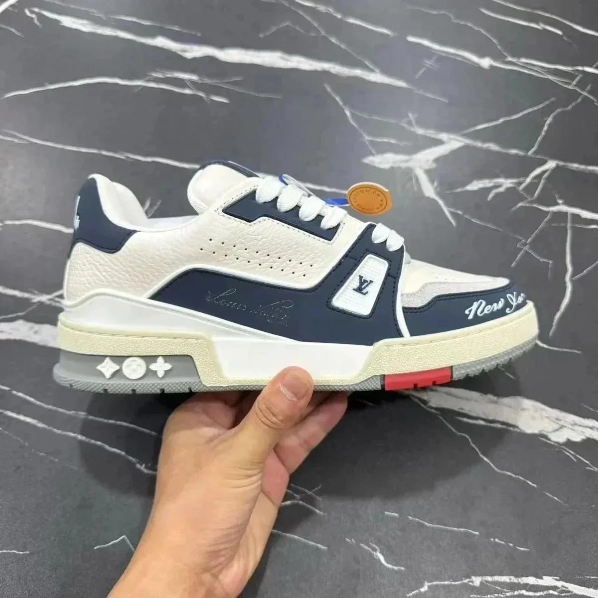 Louis Vuitton LV Trainer White/Blue Sneakers