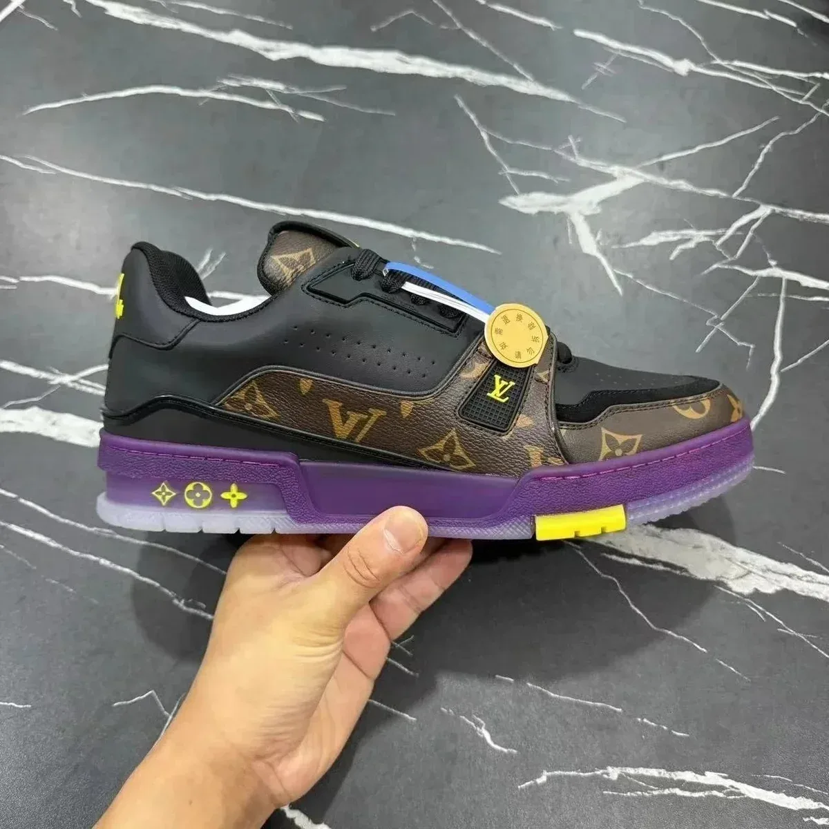 Louis Vuitton LV Trainer Monogram Purple Sneakers