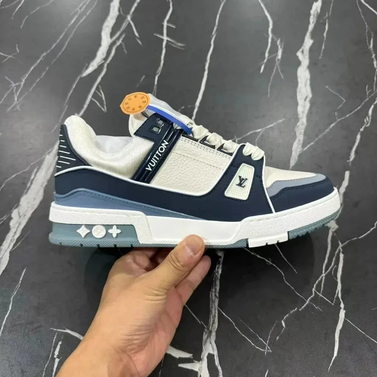 Louis Vuitton LV Trainer White/Blue Sneakers