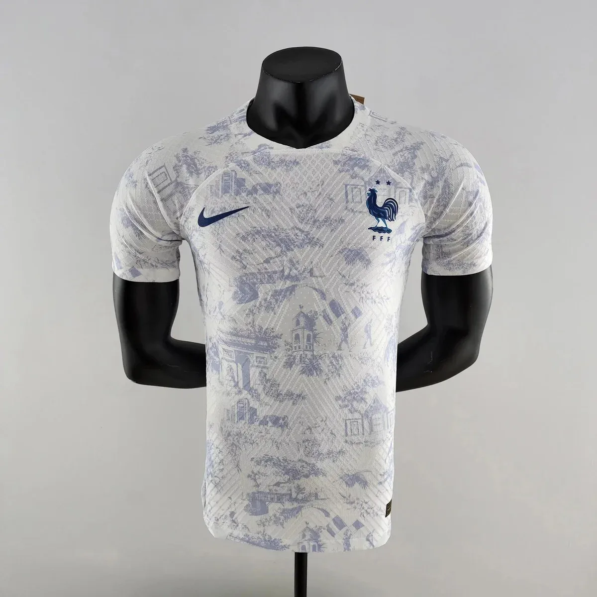 Nike France Football Jersey White Blue Sporty