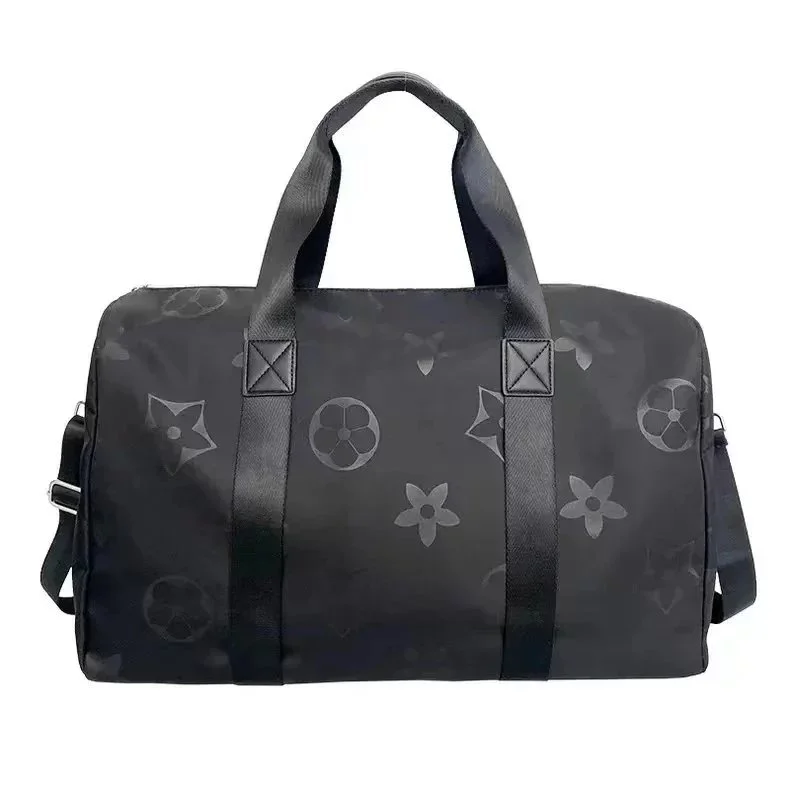 Louis Vuitton Neverfull Black Floral Duffle Bag