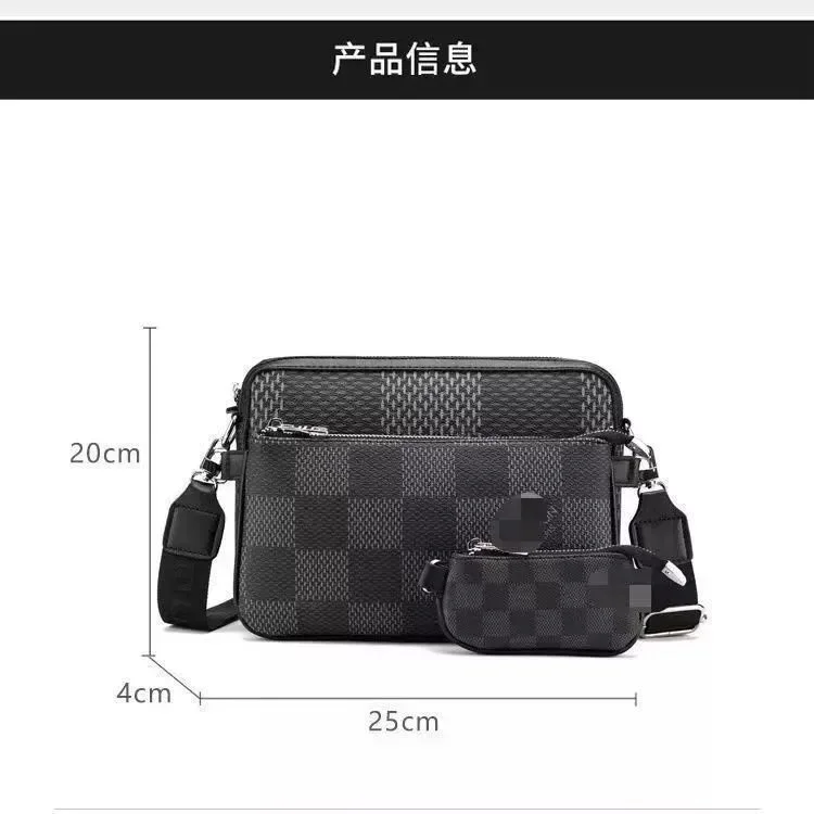 Louis Vuitton Louis Vuitton Neverfull Black Checkered Crossbody Bag Black