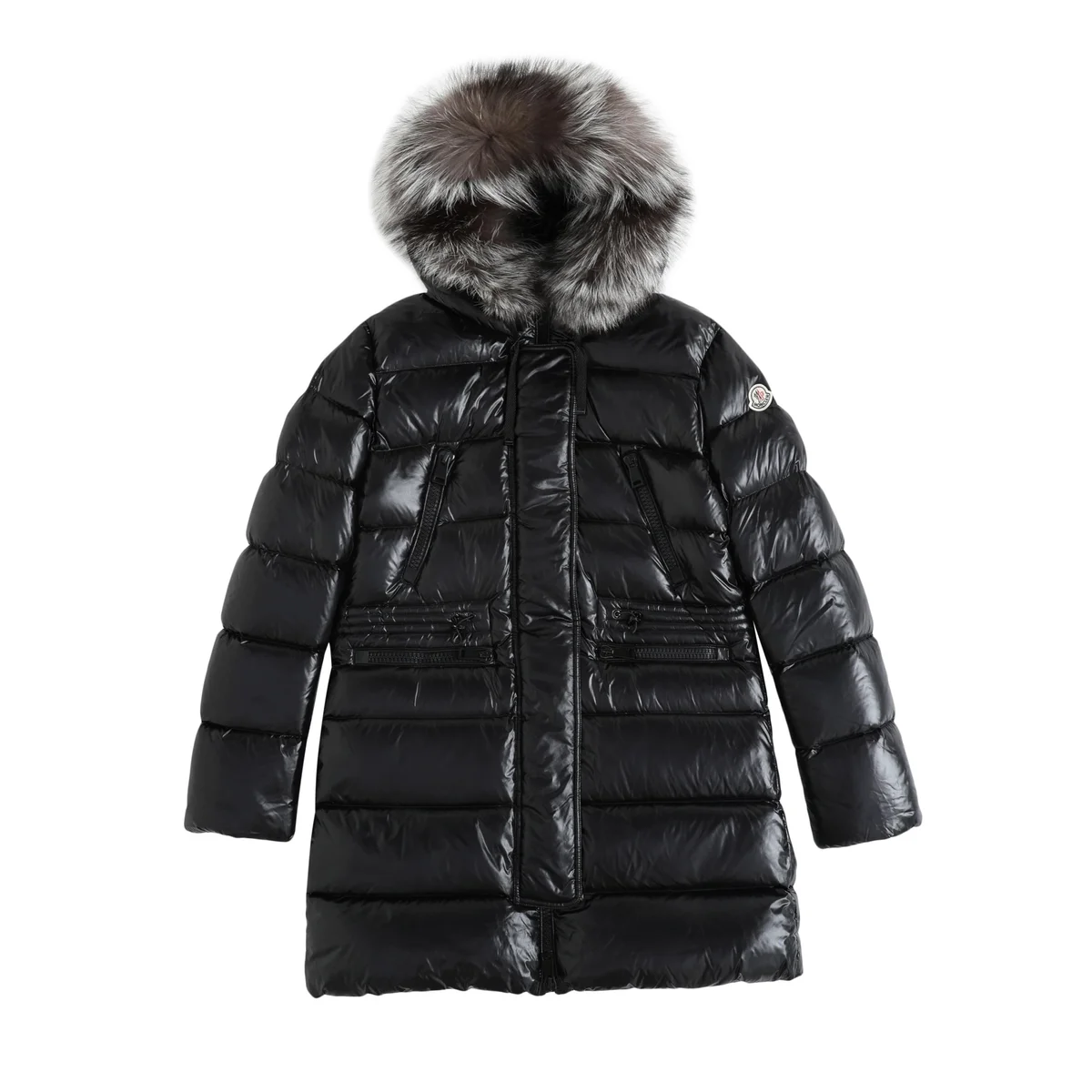 Moncler Maya Black Fur Trim Parka
