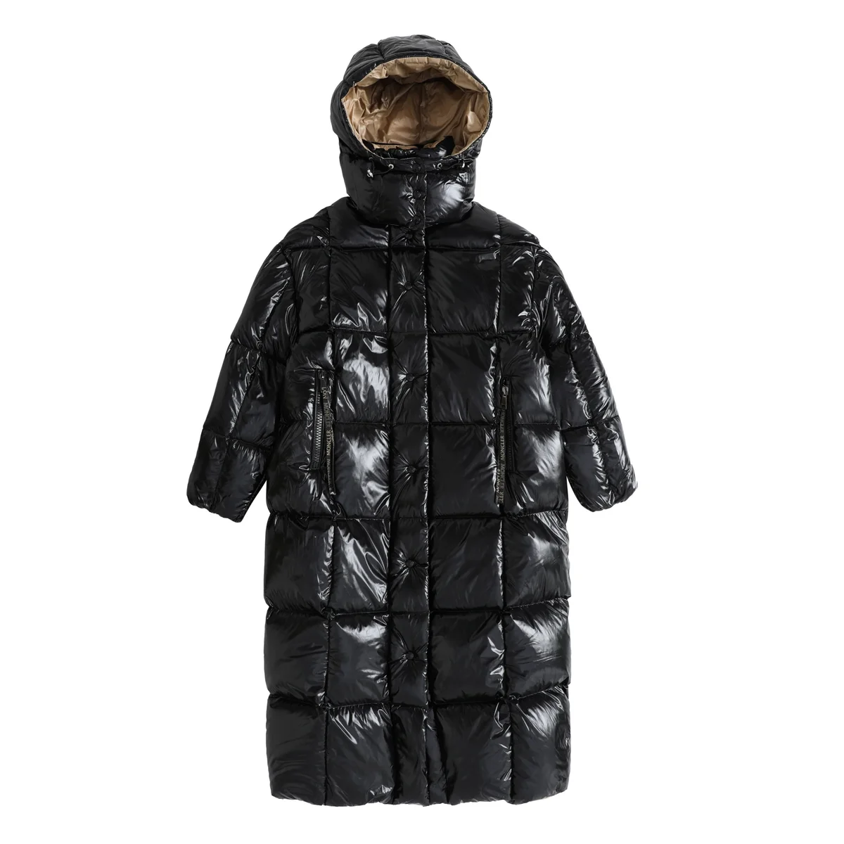 Moncler Maya Black Long Puffer Coat