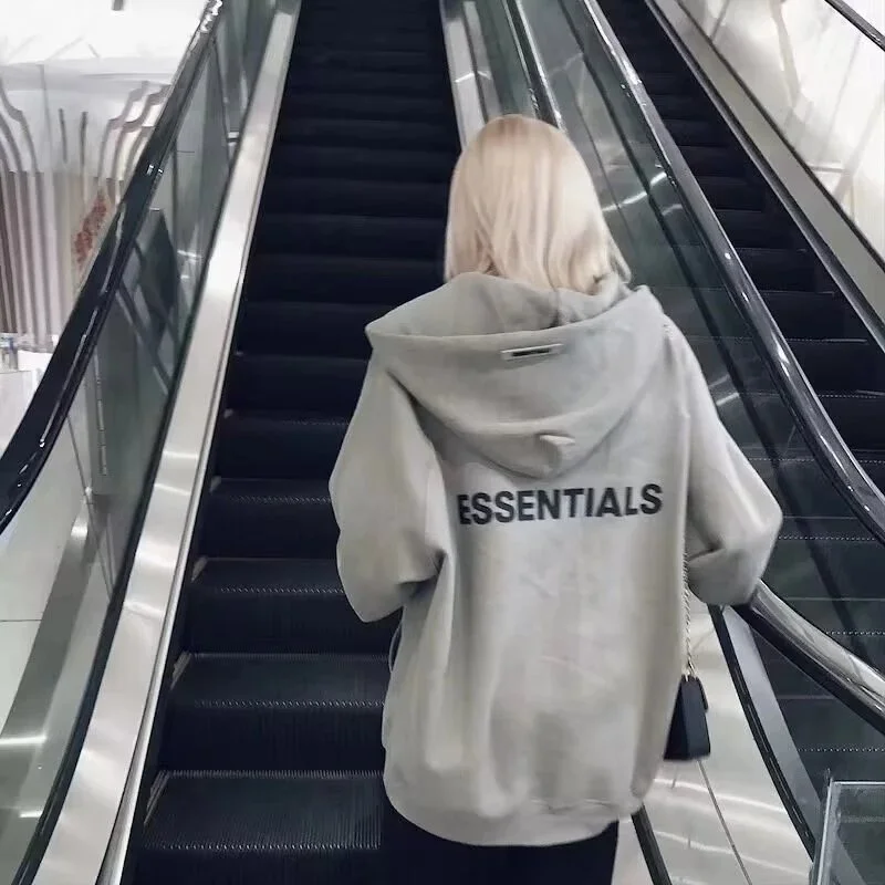 Fear of God Essentials Oversized Grey Hoodie
