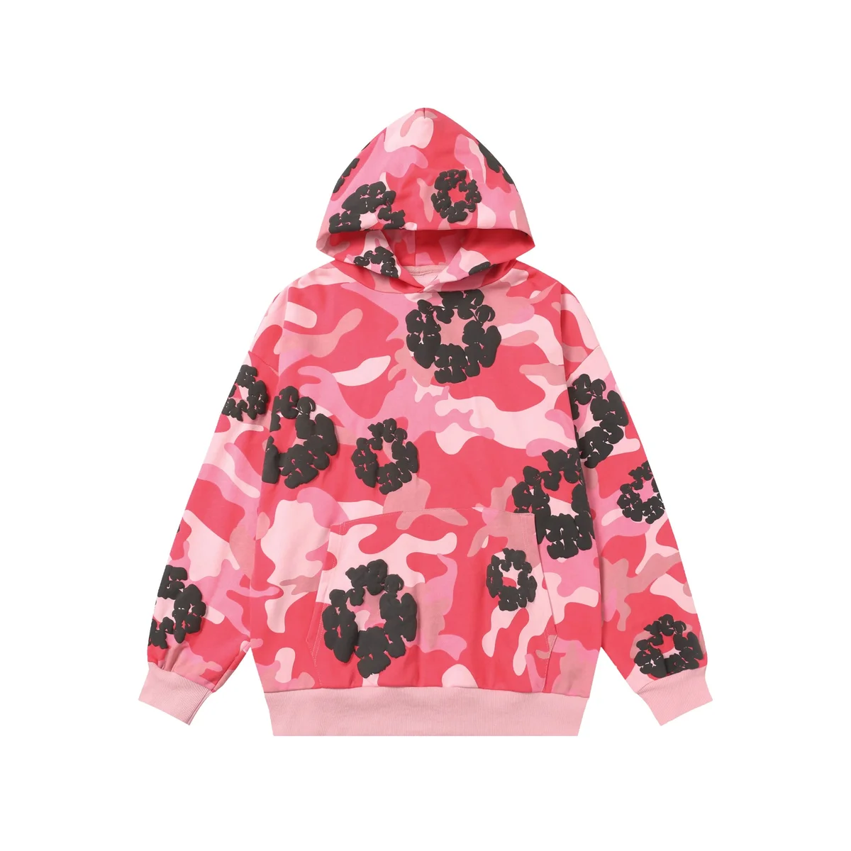 Unisex Pink Camo Floral Hoodie