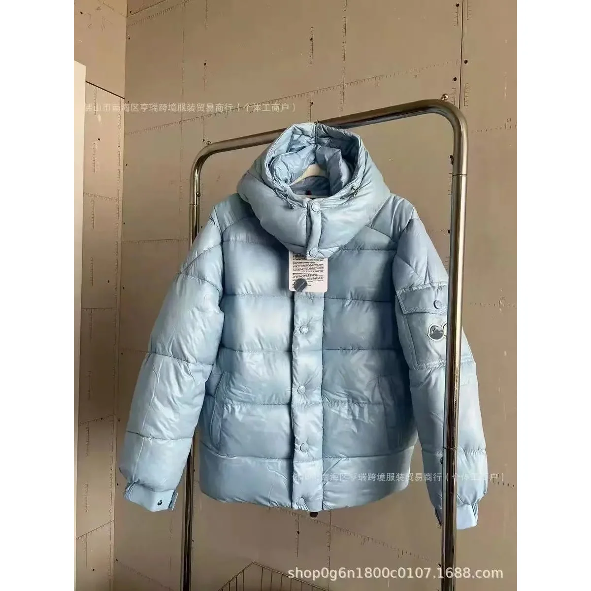 70th Anniversary Light Blue Parka Winter Jacket