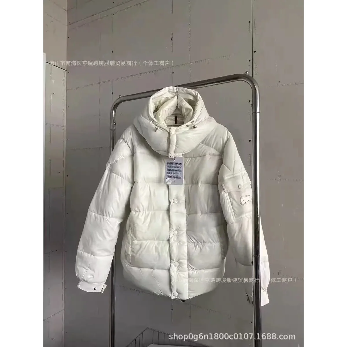 White 70th Anniversary Logo Parka