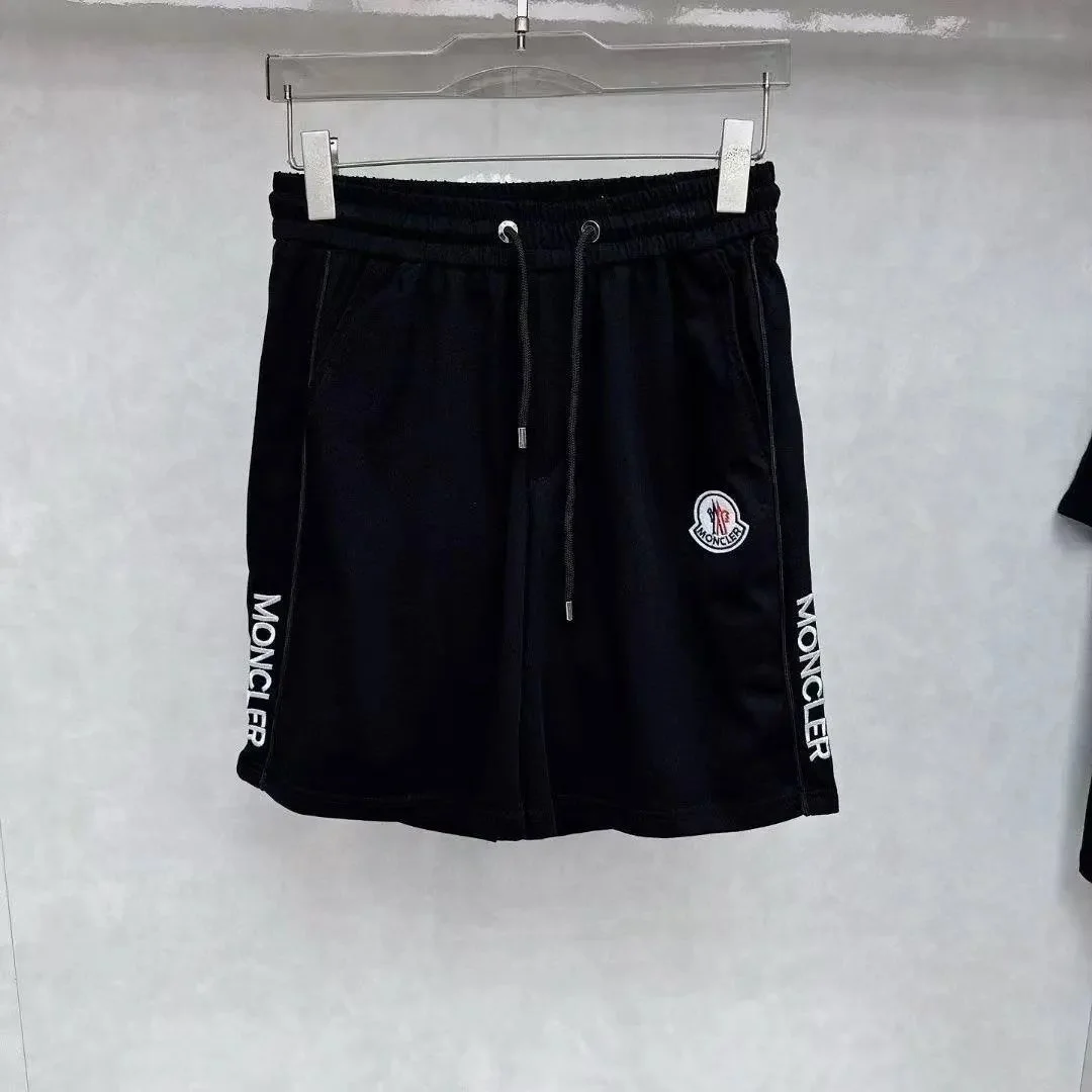 Moncler Black Monogram Shorts