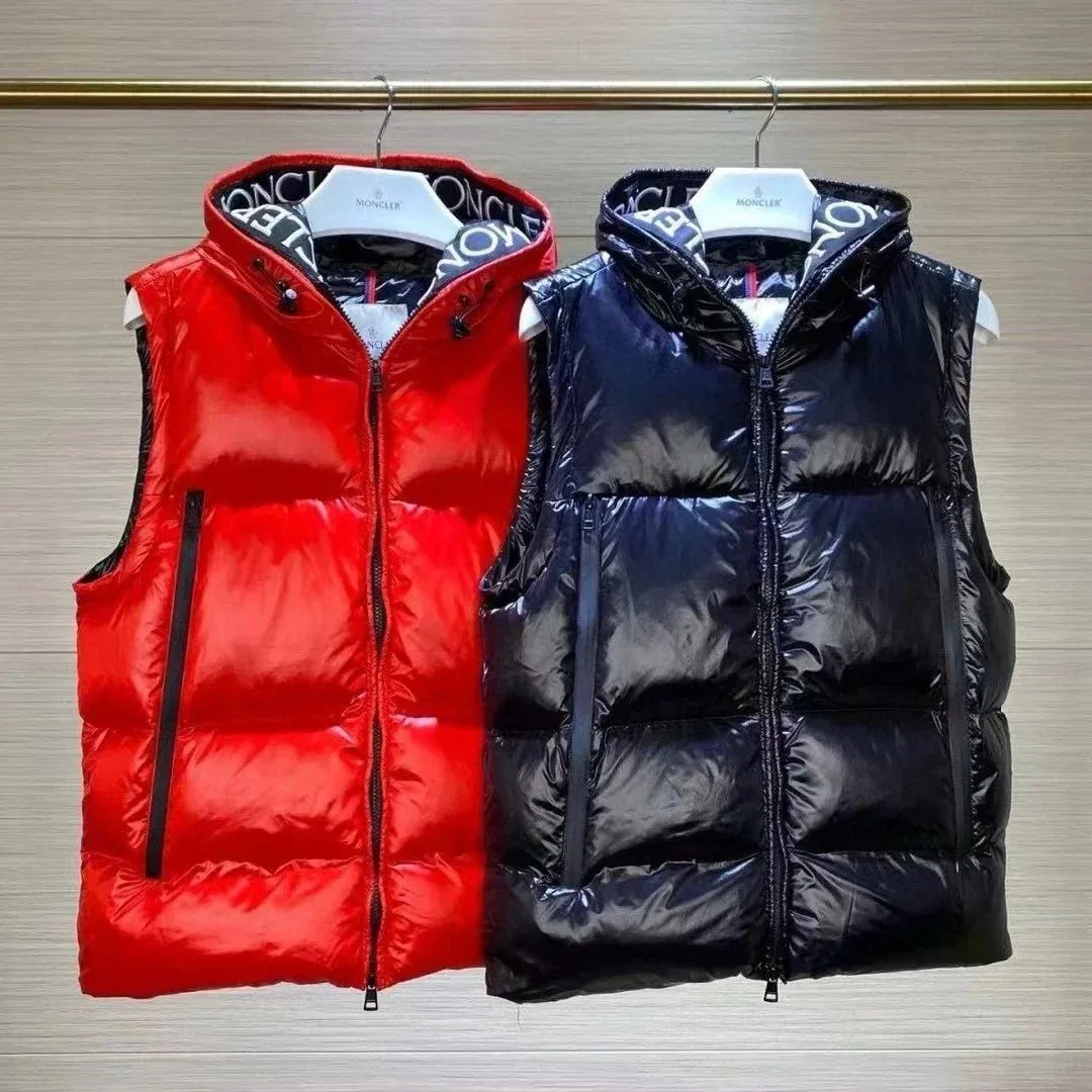 Moncler Red & Black Puffer Vest