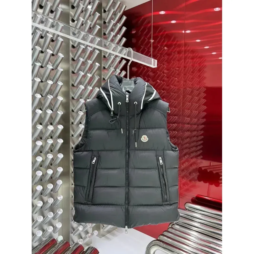 Moncler Maya Black Hooded Puffer Vest