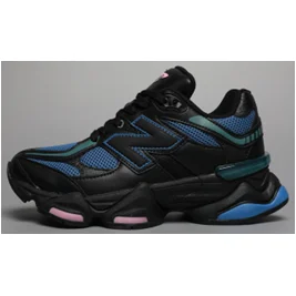 Black & Blue Mesh Sneakers