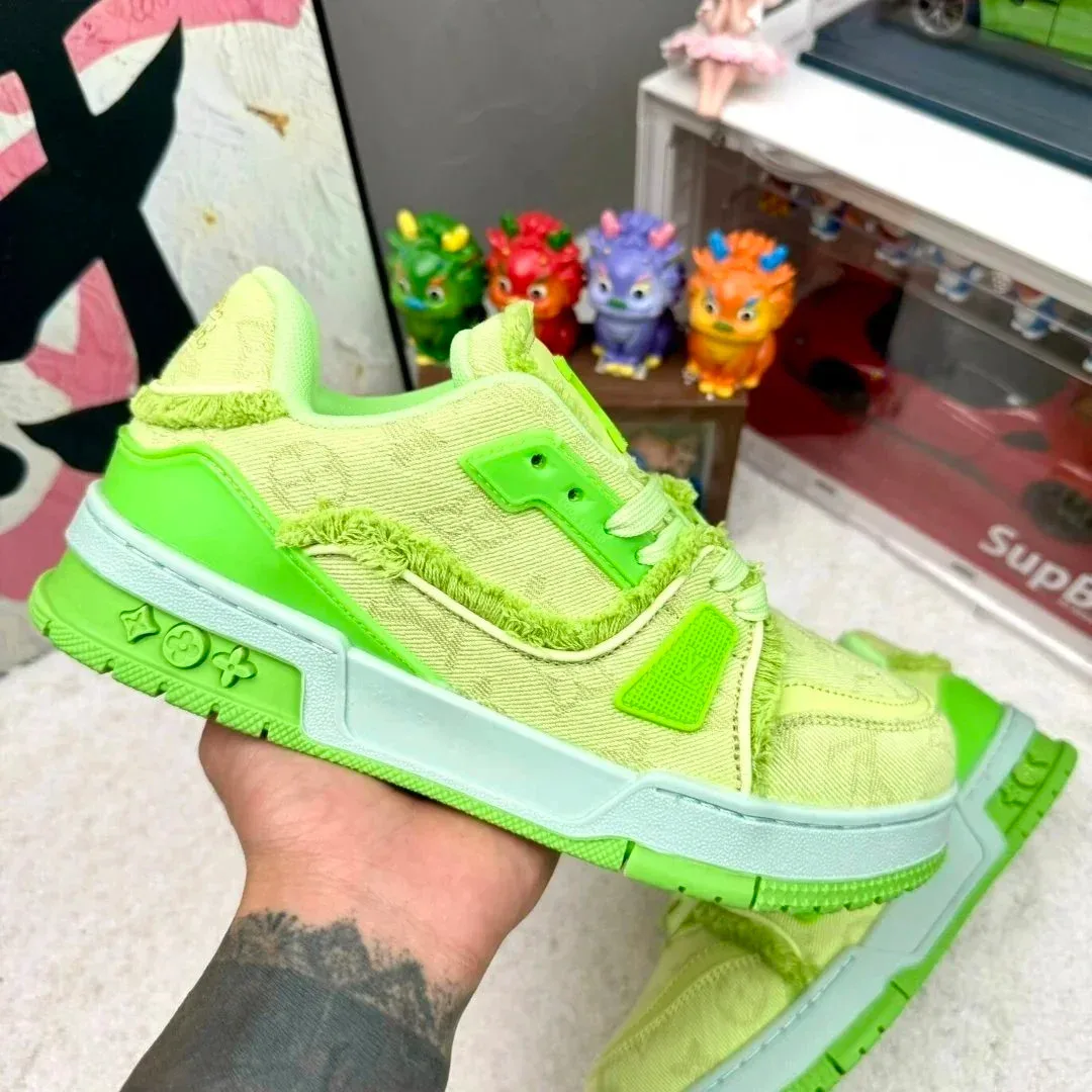 Louis Vuitton LV Trainer Lime Green Sneakers