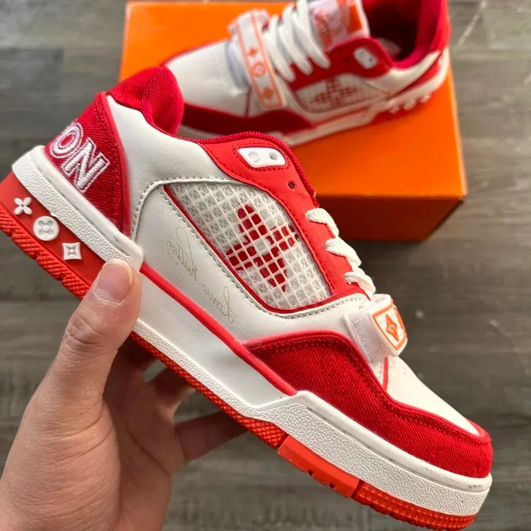 Louis Vuitton LV Trainer Red/White Sneakers