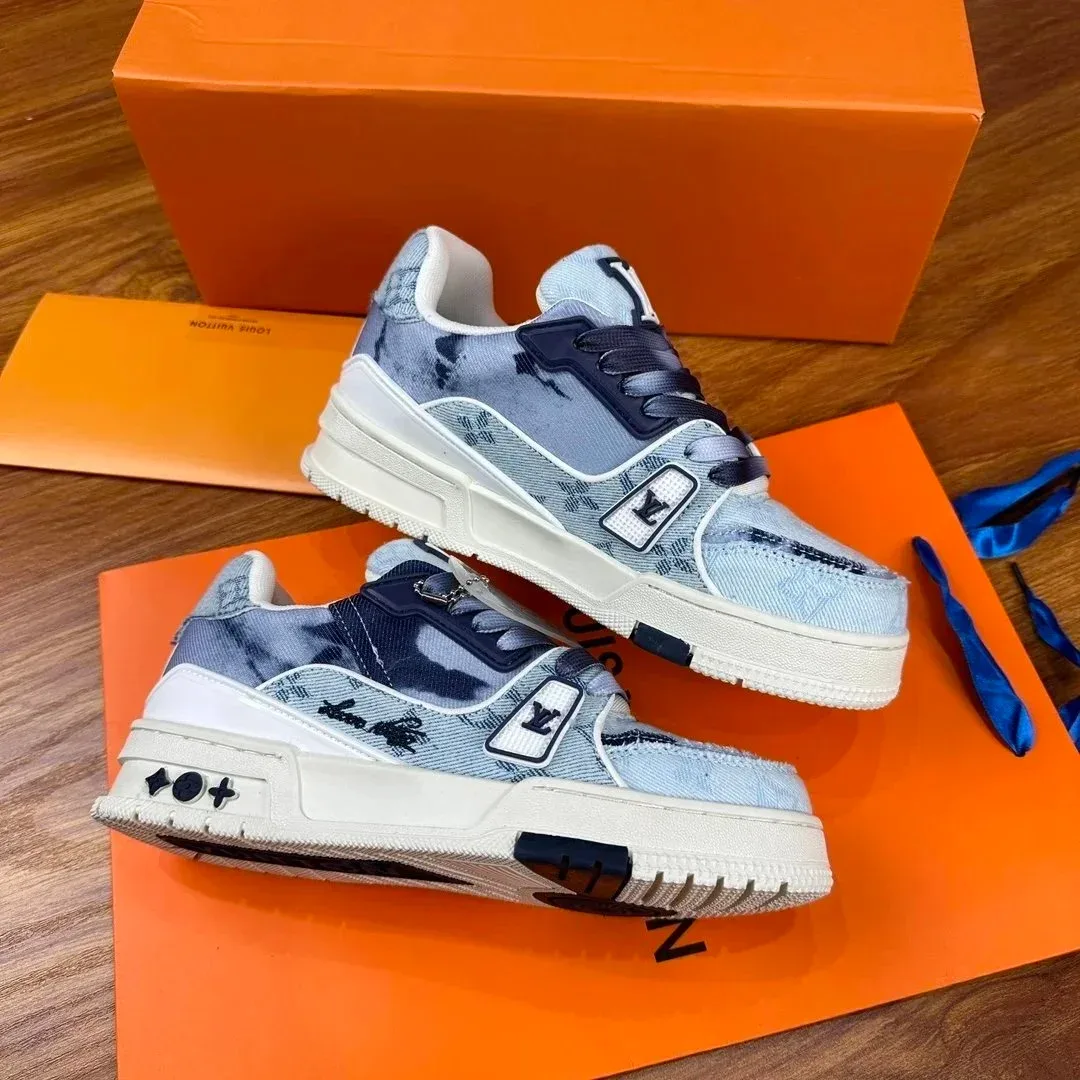 Louis Vuitton Tabi Blue Denim Sneakers
