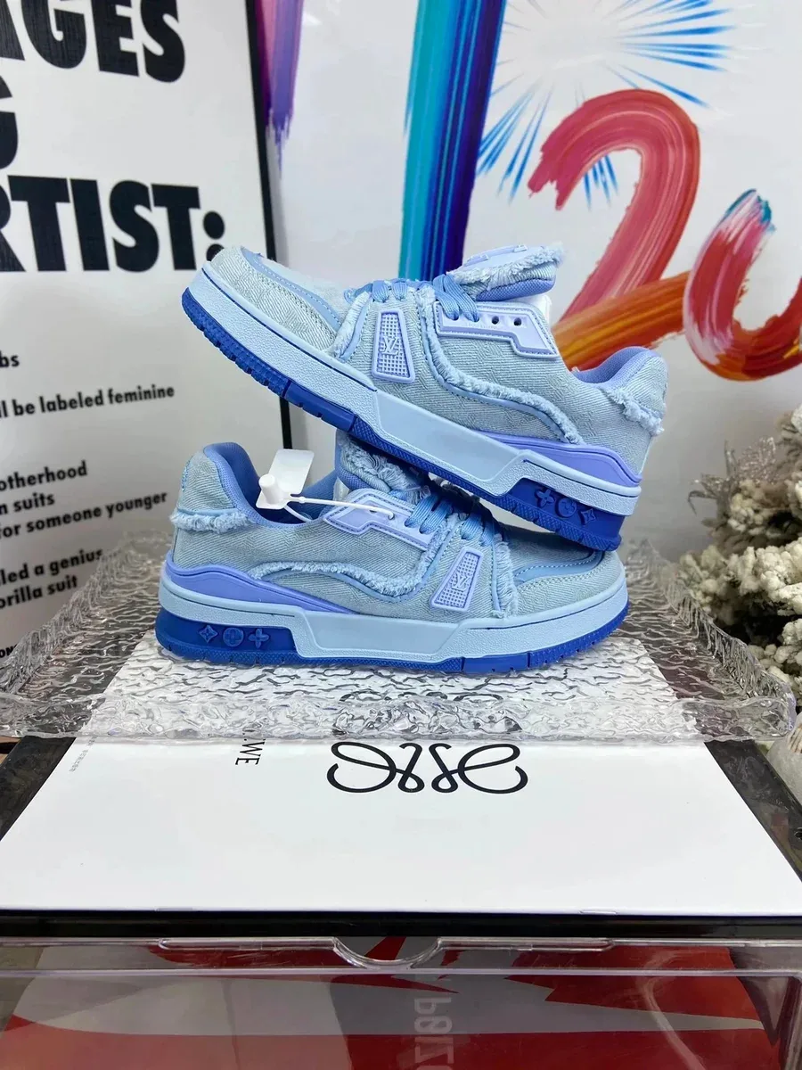 Louis Vuitton Tabi Blue Denim Sneakers