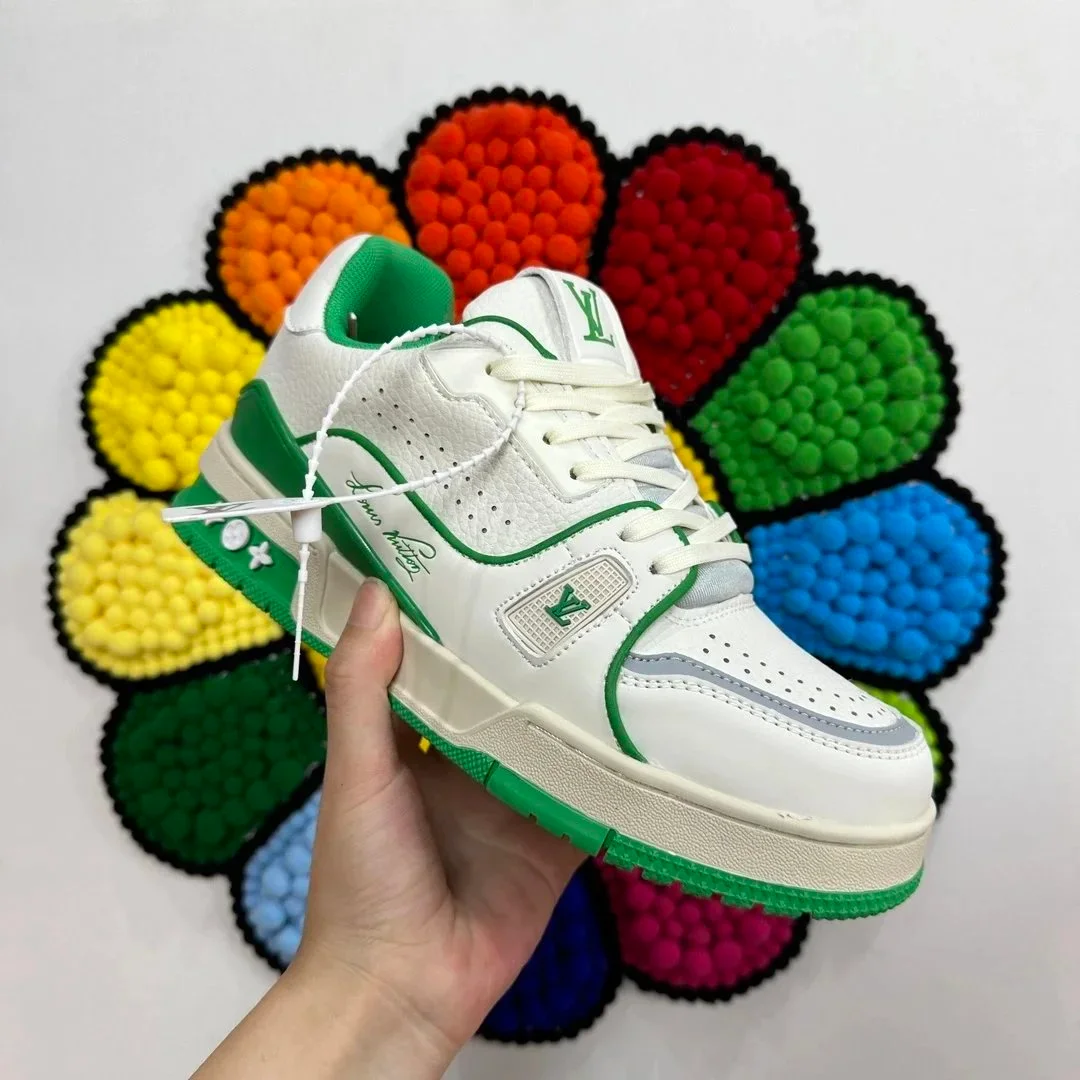 Louis Vuitton LV Trainer White/Green Sneakers