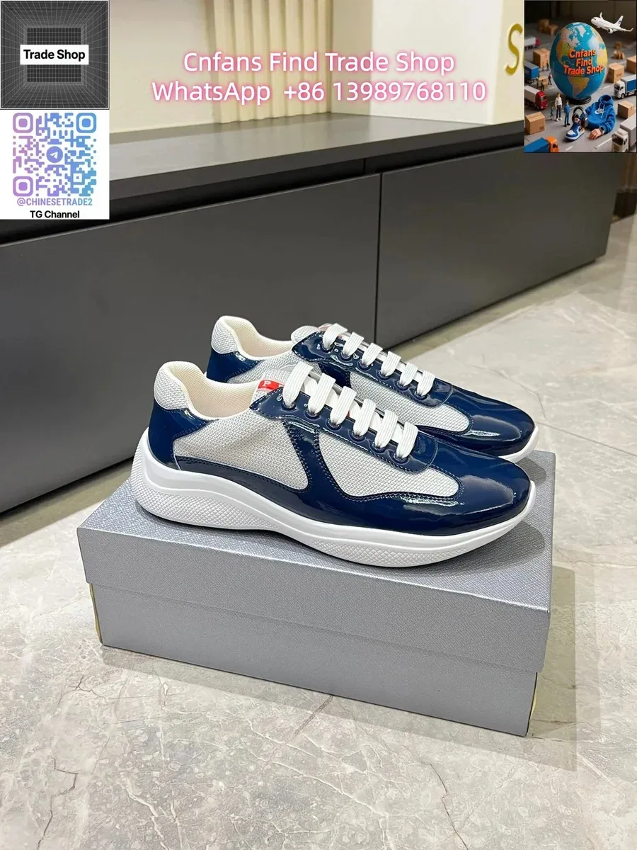 Prada Runners Blue & White Sneakers