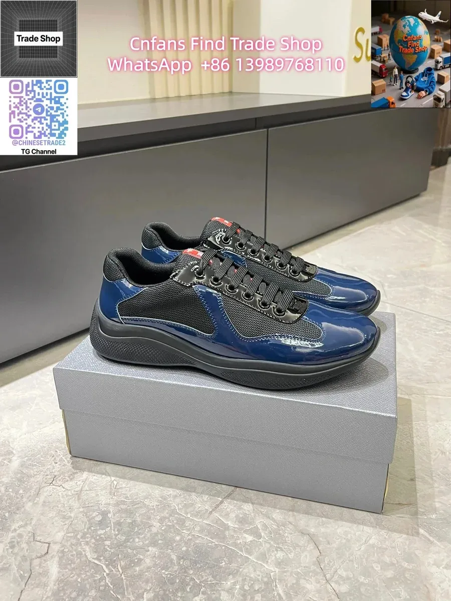 Prada Runners Blue & Black Sneakers
