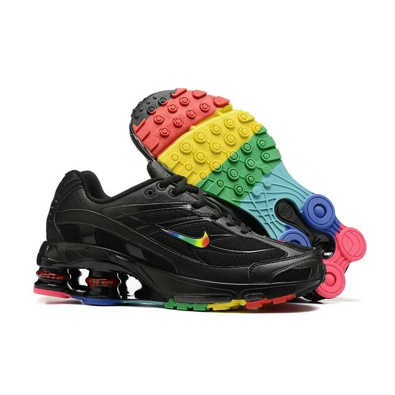 Nike Shox R4 Black Rainbow Sneakers