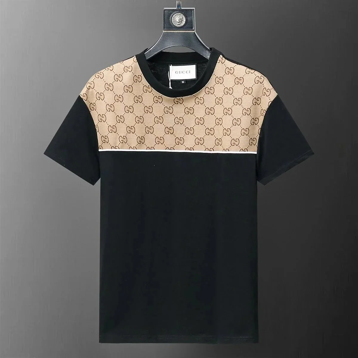 Gucci GG Monogram Black & Beige T-Shirt